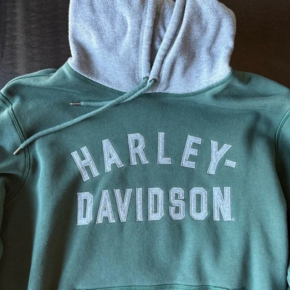 Harley-Davidson Green and Gray Men's Sweater - Picture 5 of 7